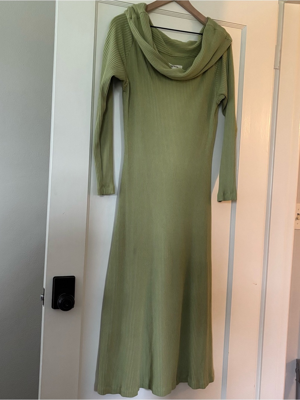 Mara Hoffman Emery Midi Dress rib knit off shoulder Size XL